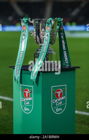 Milton Keynes, UK. 25 Sep, 2019. Carabao Carabao Schale vor dem Pokalspiel zwischen dem MK Dons und Liverpool bei Stadion: mk, Milton Keynes, England am 25. September 2019. Foto von David Horn. Credit: PRiME Media Images/Alamy leben Nachrichten Stockfoto