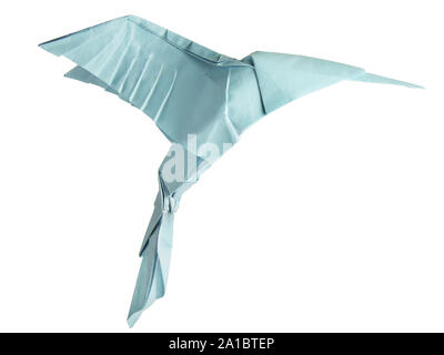 Origami isoliert Hummingbird Stockfoto