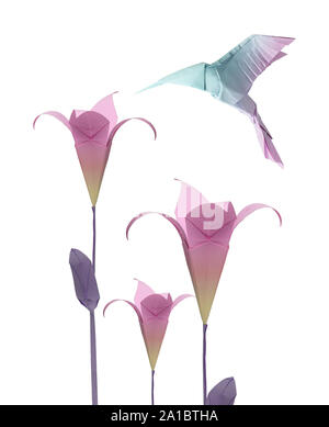 Origami Kolibri Stockfoto