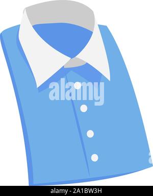 Blau mans Shirt, Illustration, Vektor auf weißem Hintergrund. Stock Vektor