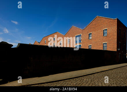 Tameside, Portland Basin Museum restauriert Lager Ashton-under-Lyne, Dukinfield Kreuzung Peak Wald Canal, Ashton Canal, Huddersfield schmalen Kanal Stockfoto