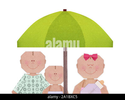New Born Baby Protection Insurance symbol Abbildung Stockfoto