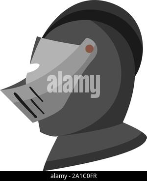 Ritter Helm, Illustration, Vektor auf weißem Hintergrund. Stock Vektor