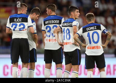 Rom, Italien. 25 Sep, 2019. Rom, Italien, 25. September 2019: ATALANTA TEAM während der italienischen Serie A Fußballspiel zwischen AS Roma und ATALANTA, im Olympiastadion in Rom. Credit: Unabhängige Fotoagentur/Alamy leben Nachrichten Stockfoto