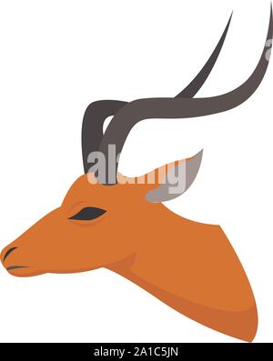 Antilopen, Illustration, Vektor auf weißem Hintergrund. Stock Vektor