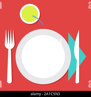Platte, Illustration, Vektor auf weißem Hintergrund. Stock Vektor