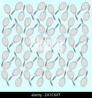 Tennisschläger Tapete, Illustration, Vektor auf weißem Hintergrund. Stock Vektor