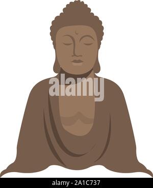 Buddha, Illustration, Vektor auf weißem Hintergrund. Stock Vektor