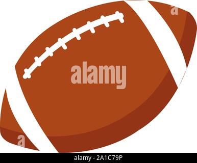 Rugby Ball, Illustration, Vektor auf weißem Hintergrund. Stock Vektor