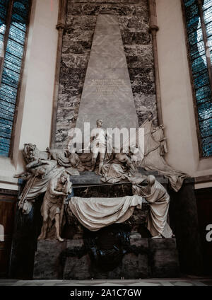 Denkmal für Marschall Moritz von Sachsen in der St. Thomas Kirche, Straßburg, Frankreich Stockfoto