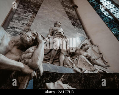 Denkmal für Marschall Moritz von Sachsen in der St. Thomas Kirche, Straßburg, Frankreich Stockfoto