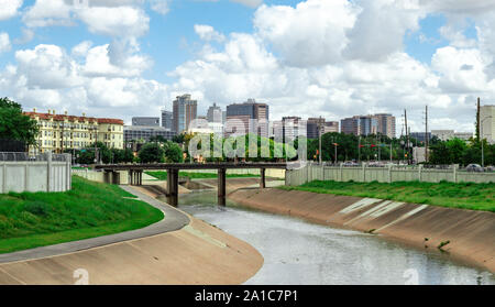 Ansicht des Texas Medical Center und Umgebung von braes Bayou Stockfoto