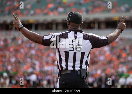 Cincinnati, OH, USA. 15 Sep, 2019. Richters Anthony Jeffries (36) Während der NFL Football Spiel der San Francisco 49ers und die Cincinnati Bengals an Paul Brown Stadium am 15. September 2019 in Cincinnati, OH. Adam Lacy/CSM/Alamy leben Nachrichten Stockfoto