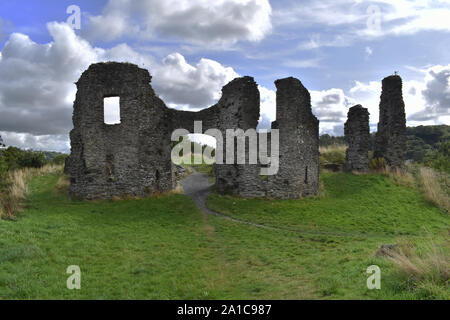 Burgruine, Newcastle Emlyn, Wales, Großbritannien Stockfoto