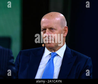 New York, USA. September 2019. Goldman Sachs Chairman und CEO David M. Solomon nimmt am Bloomberg Global Business Forum 2019 im Plaza Hotel in New York City Teil. Kredit: Enrique Shore/Alamy Live News Stockfoto