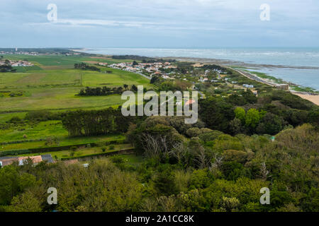 Saint Clement des Baleines, Frankreich - Mai 09, 2019: Blick von der Phare de Ré Leuchtturm auf der Insel Ile de Re, Frankreich Stockfoto