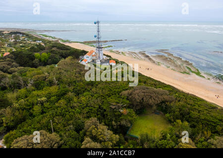 Saint Clement des Baleines, Frankreich - Mai 09, 2019: Blick von der Phare de Ré Leuchtturm auf der Insel Ile de Re, Frankreich Stockfoto