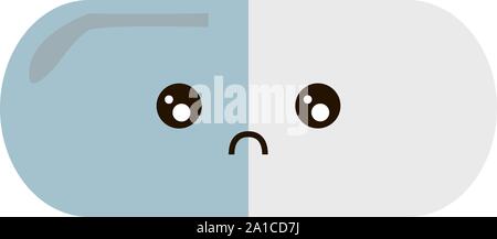 Traurig, Medizin, Illustration, Vektor auf weißem Hintergrund. Stock Vektor