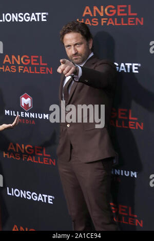 'Engel ist Gefallen" Premiere im Village Theatre am 20. August 2019 in Westwood, CA Mit: Gerard Butler, Wo: Westwood, Kalifornien, USA Wann: 21 Aug 2019 Quelle: Nicky Nelson/WENN.com Stockfoto