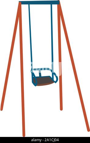 Swing, Illustration, Vektor auf weißem Hintergrund. Stock Vektor
