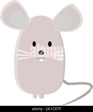 Süße Maus, Illustration, Vektor auf weißem Hintergrund. Stock Vektor