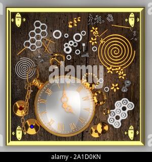 Antike steampunk mechanische Teile Stockfoto