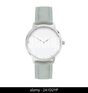 Stilvolle, moderne Armbanduhr Zeitmesser isoliert/out auf weißem Hintergrund in Produkt schnitt. Stockfoto