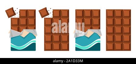 Dunkle Schokolade Symbole der Statusleiste Stock Vektor