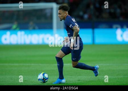 Französische Ligue 1 Fussball, PSG v Reims, Parc des Princes, Paris, Frankreich. 25 Sep, 2019. Layvin Kurzawa, 644/cordon Credit: CORDON PRESSE/Alamy leben Nachrichten Stockfoto