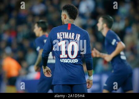 Französische Ligue 1 Fussball, PSG v Reims, Parc des Princes, Paris, Frankreich. 25 Sep, 2019. Neymar Jr, 644/cordon Credit: CORDON PRESSE/Alamy leben Nachrichten Stockfoto