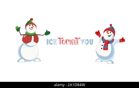 Frohe Weihnachten Wintersaison wünscht Gruß Stock Vektor