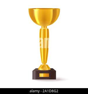3D-Cup für Sport Champion oder realistische Trophäe Stock Vektor
