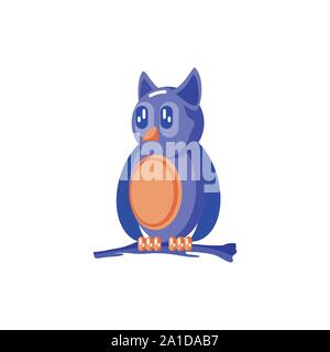 Schleiereule auf weißem Hintergrund Vector Illustration Design Stock Vektor