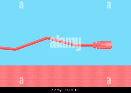 Modernes Design, ein Netzwerk Kabel mit Kopie Raum und kräftigen Farben Stock Vektor