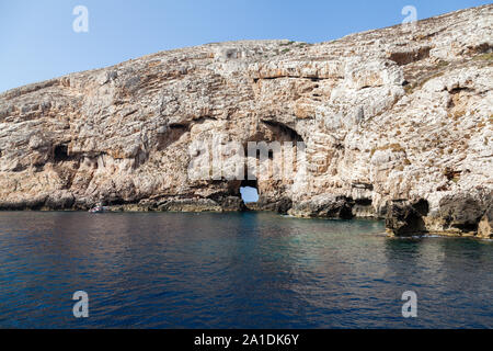 Neptunes Höhle Sardinien Stockfoto