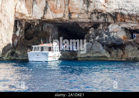 Neptunes Höhle Sardinien Stockfoto