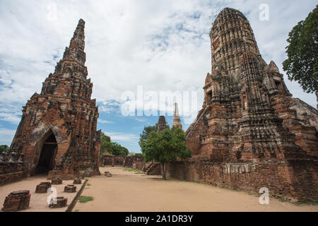 Wat Chai Watthanaram Tempel, antike Pagode in Ayutthaya Thailand Stockfoto