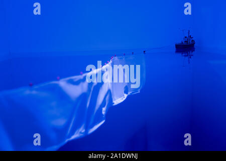 Drift Netting, Angeln Technik Stockfoto