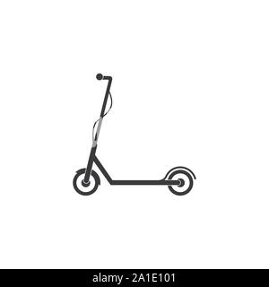 Elektroroller Symbol. Vector Illustration, flache Bauform. Stock Vektor