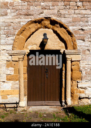 Der Süden Tür, St. Mary's Church, Halford, Warwickshire, England, Großbritannien Stockfoto