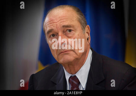 Jacques CHIRAC starb im Alter von 86 Jahren. Archiv Foto: Portrait des französischen Präsidenten Jacques Chirac bei der deutsch-französischen Tagung am 07.03.3005 | Verwendung weltweit Stockfoto