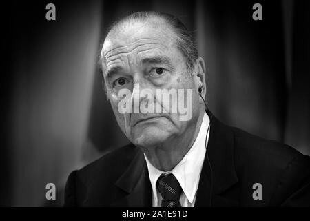 Jacques CHIRAC starb im Alter von 86 Jahren. Archiv Foto: Portrait des französischen Präsidenten Jacques Chirac bei der deutsch-französischen Tagung am 07.03.3005 | Verwendung weltweit Stockfoto