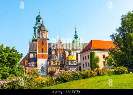 Malerische Ansicht des Wawel in Krakau, Polen. Es ist die historisch und kulturell wichtiger Standort in Polen Stockfoto