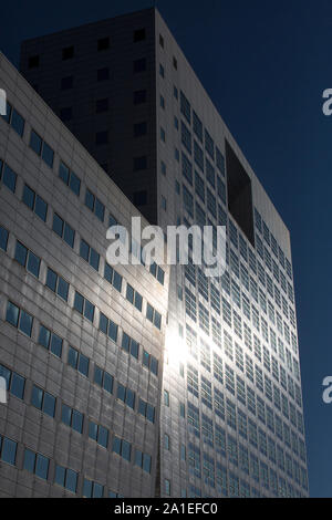 Den Haag - Fassade der ehemaligen ICC (International Criminal Court) in der Binckhorst Bereich. Stockfoto