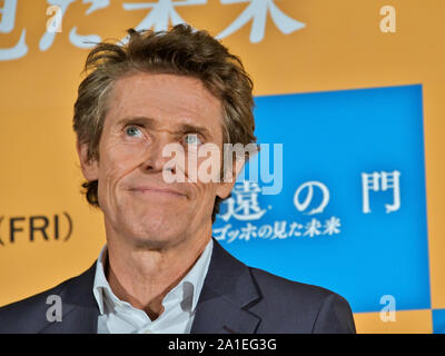 Tokio, Japan. 26 Sep, 2019. Schauspieler Willem Dafoe besucht die Japan Premiere für den Film "In der Ewigkeit Gate' in Tokio, Japan, findet am Donnerstag, 26. September 2019. Foto von keizo Mori/UPI Quelle: UPI/Alamy leben Nachrichten Stockfoto