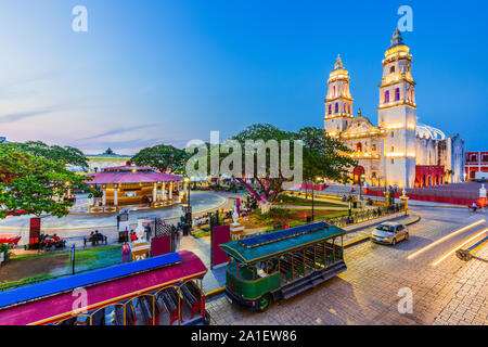 Campeche, Mexiko. Independence Plaza in der Altstadt von San Francisco de Campeche. Stockfoto