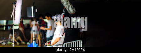 BANNER unscharfes Bild, Hintergrund, Film lange Format. Stockfoto