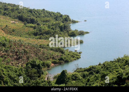 Le Lac Nam Ngum et ses Îles. Réservoir ang Nam Ngum. Provinz de Vientiane. Laos. /Landschaft. Nam Ngum See und Inseln. Die Provinz Vientiane. Laos. Stockfoto