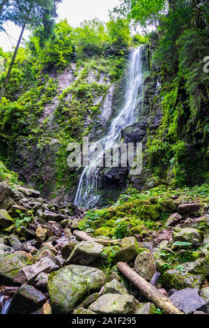 Deutschland, berühmten unberührte Wasserfall des Flusses burgbachwasserfall Burgbachbrunnen im schwarzen Wald Natur Landschaft Ferienregion beliebt für Tourismus Stockfoto