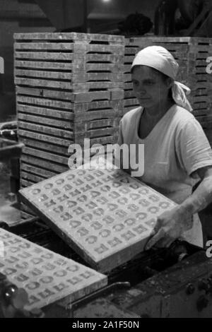 Die meisten Schokoladenfabrik in Halle (Saale), 1950er. Schokoladenfabrik in Halle an der Saale, 1950. Stockfoto